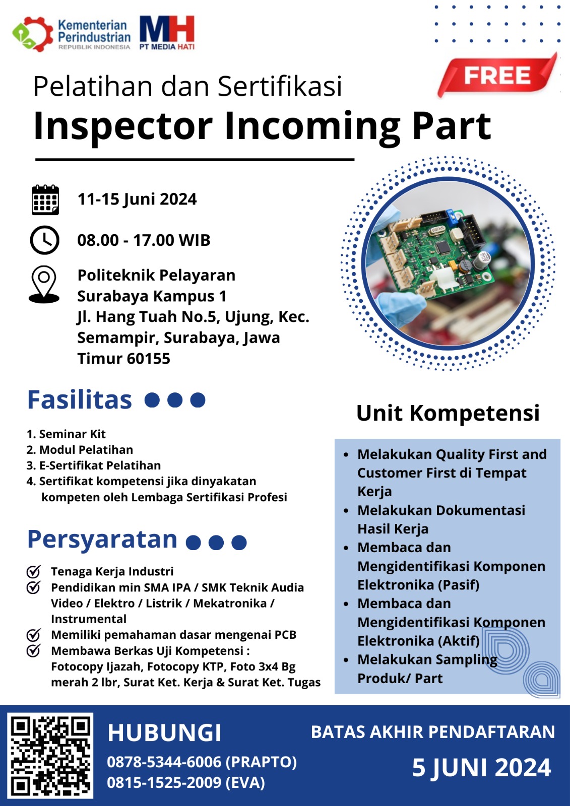 Info Pelatihan dan Uji Kompetensi Periode Bulan Juni 2024.